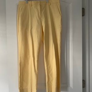 GAP Tailored Crop Trousers Butter Yellow